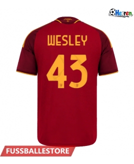 Günstige AS Roma Wesley Franca #43 Heimtrikot 2026-27 Kurzarm